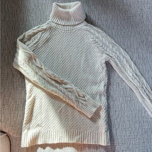 Lauren by Ralph Lauren Cable Knit Turtleneck Sweater– Size S, Cream